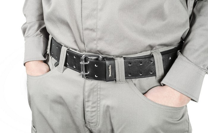 Black Leather Belt With Loop