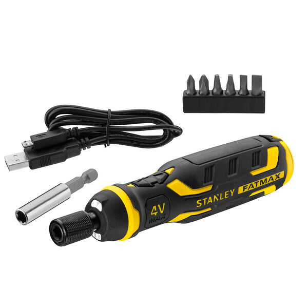 4v акумулаторен винтоверт със зарядно устройство и накрайници Fatmax