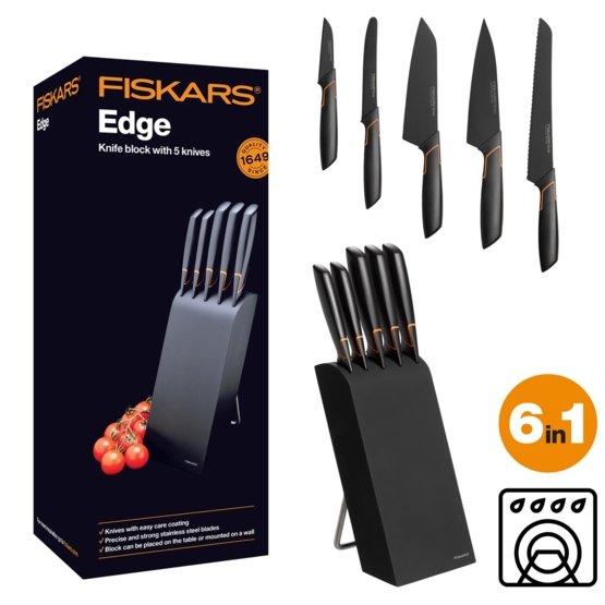 Set Of 5 Knives In Block 2