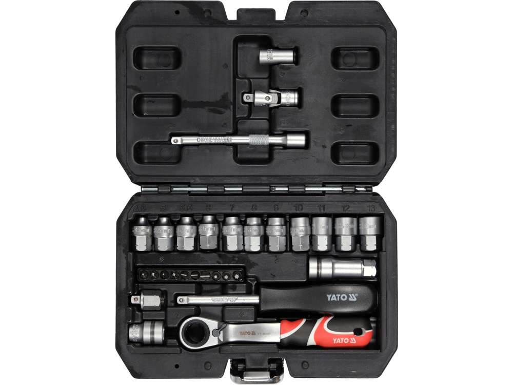 Set prize de trecere cu spline 1/4' 29 buc