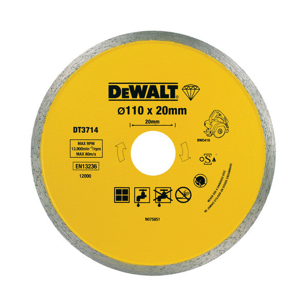 Lame diamantée pour couper les carreaux 110*20mm