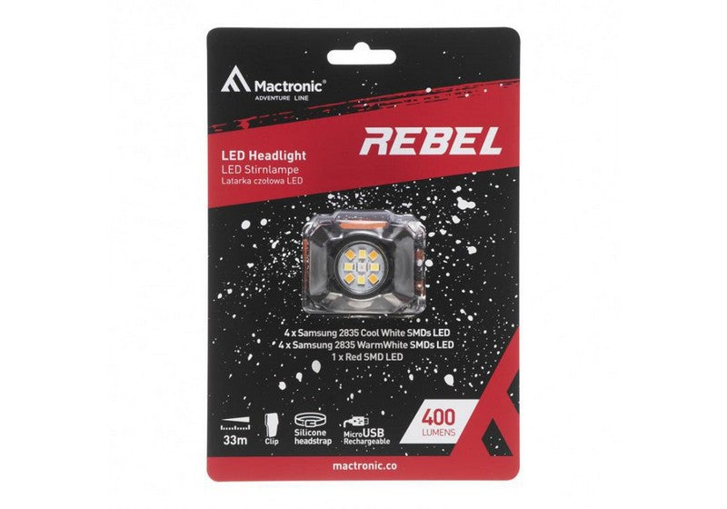 Rebel Headlamp 400lm Orange