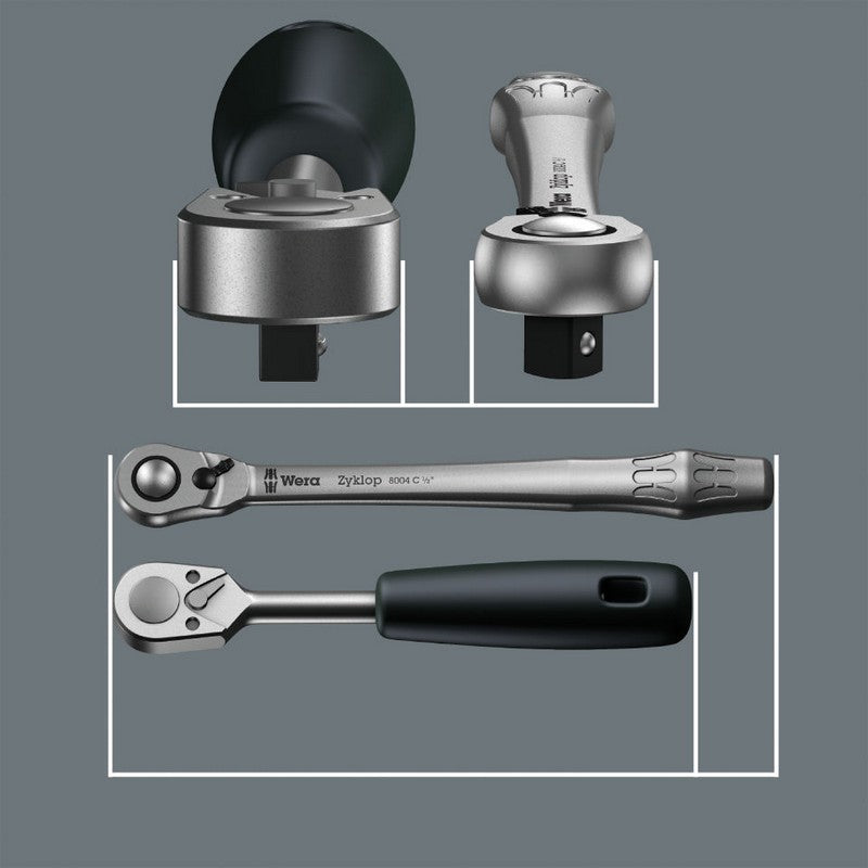 Zyklop Metal Switch Ratchet 1/4'' Change Of Work Direction
