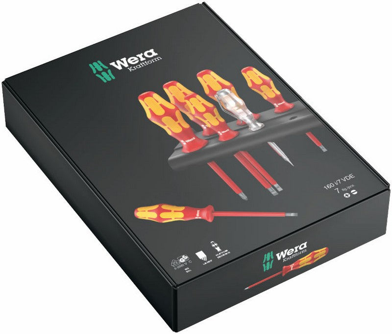 Kraftform 100 Series Screwdriver Set + Voltage Tester + Hanger.
