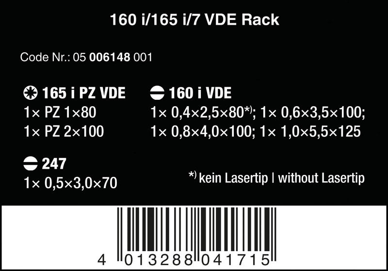 Schraubendreher-Set der Serie Kraftform 100 + Phasenprüfer + Aufhänger.