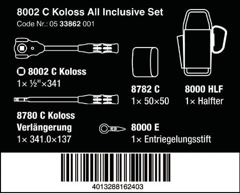 Jeu de cliquets Koloss All Inclusive 1/2''