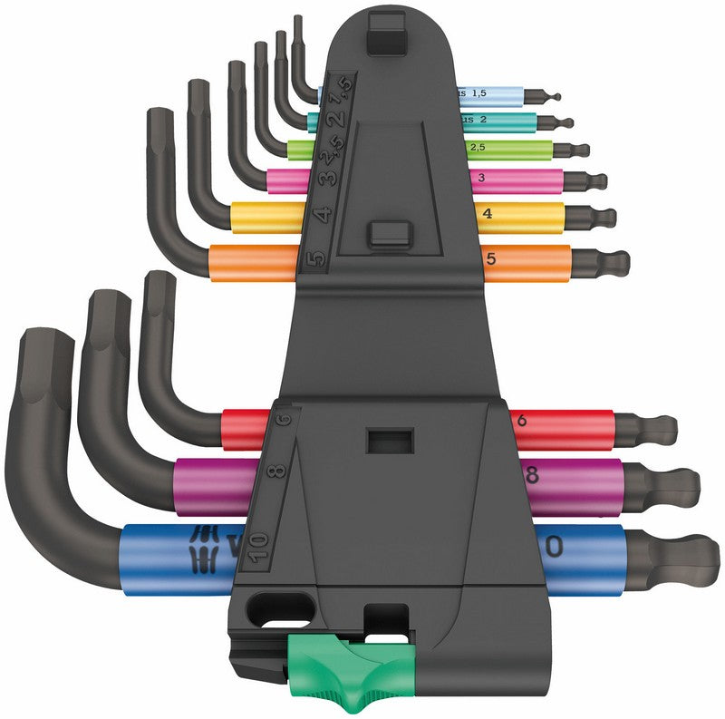Set de chei hexagonale multicolore 950/9 cu tijă