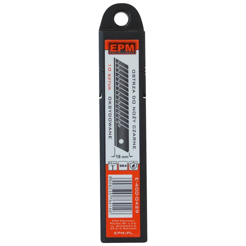 Blades 18mm 10 Pieces Black