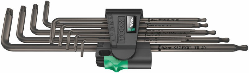 Conjunto de chave Allen Torx longa de 9 peças