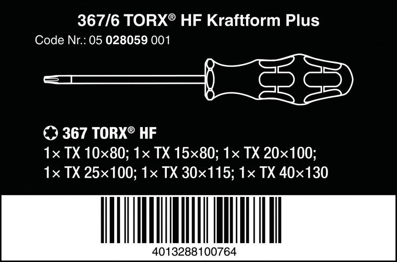 Kraftform Screwdriver Set With Holding Function 6 Pieces