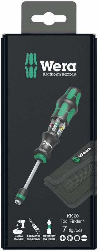 Комплект отвертки Kraftform Kompakt Finder + калъф 7 бр