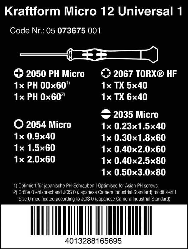 Set Of Precision Socket Screwdrivers 12 Pieces