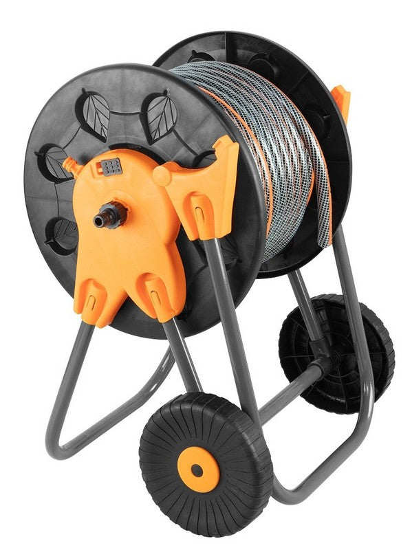Carrello Portagomma Da Giardino In Plastica Fino A 60 M Di Tubo Da 1/2''