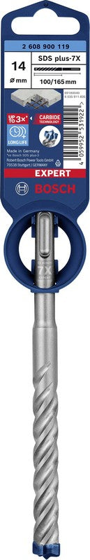 Sds+ 7x Trapano a percussione Expert 14*100/165 mm