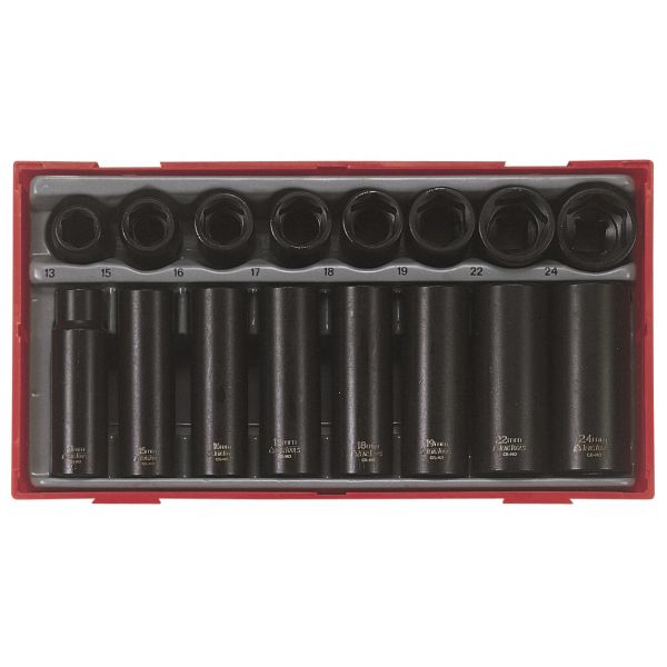 Комплект вложки с квадратна опашка 1/2''tt9116n 23 бр.