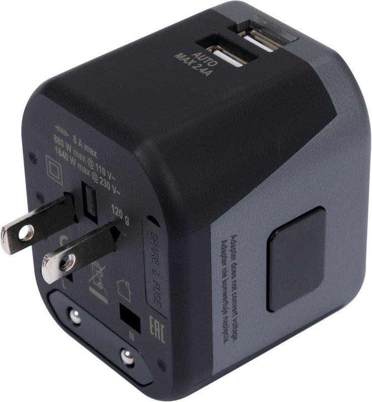 Adaptóir Taisteal Uilíoch 2xusb 12w