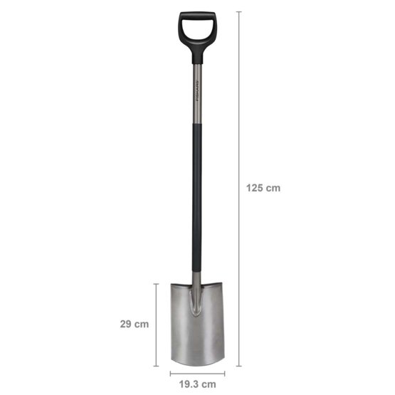 Ergonomisk spade lige grå