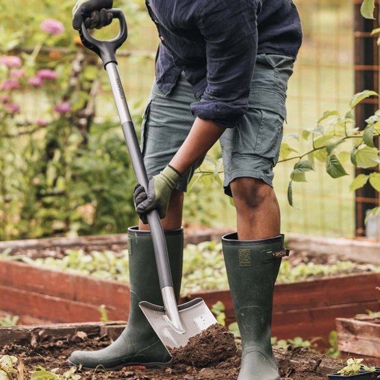 Ergonomisk spade lige grå