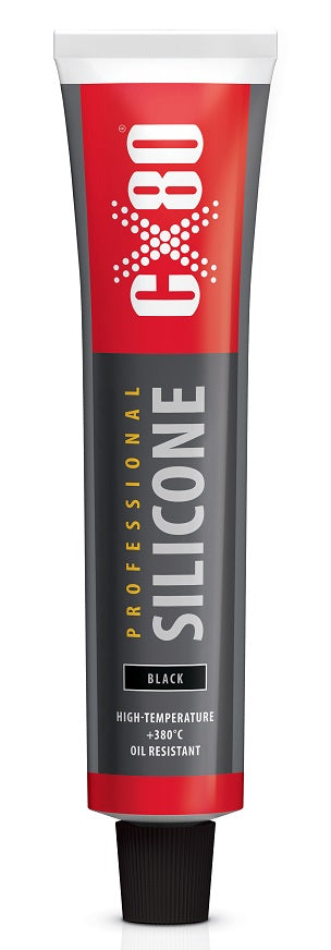 Profesionální černá vysokoteplotní silikonová tuba 80 ml