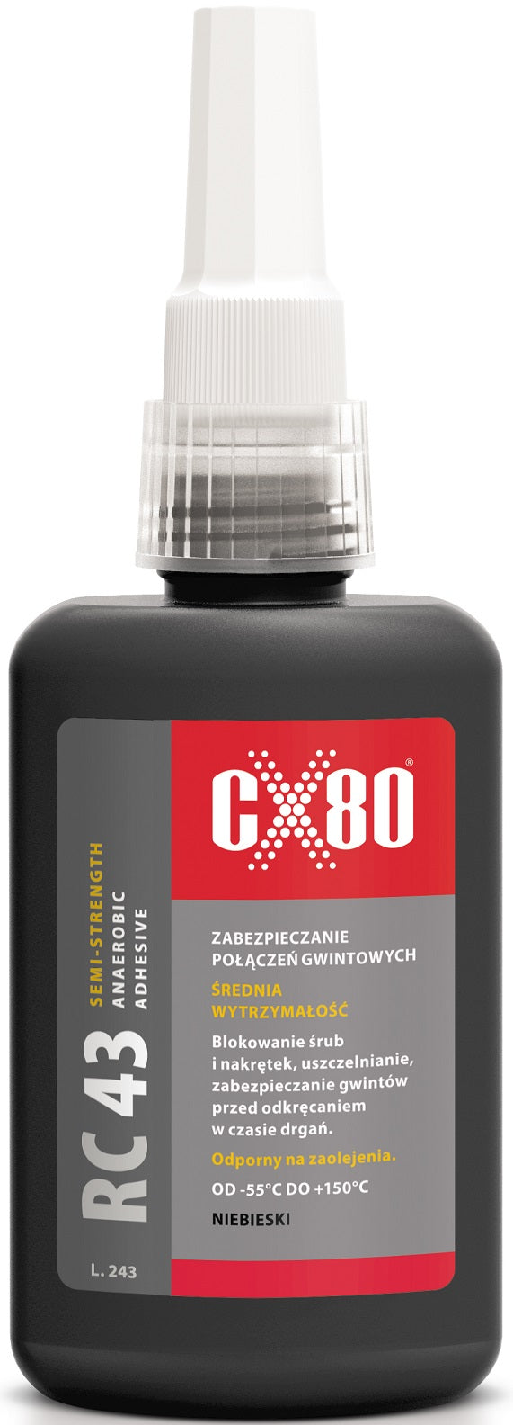 Rc-43 Anaerobic Glue For Screw Threads Medium 50ml