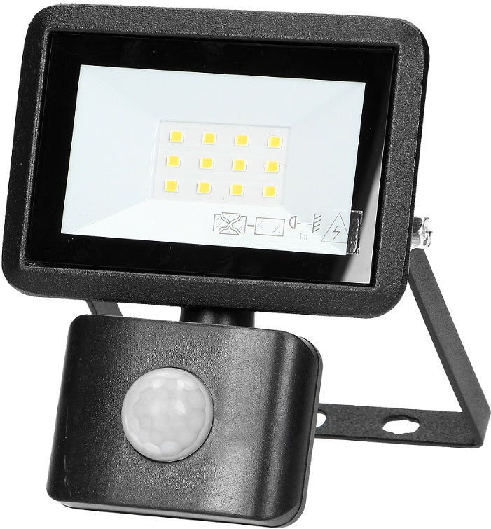 Led прожектор с Pir 10w 800lm Ip44 4000k