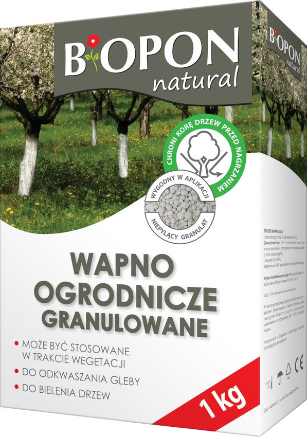 Wapno - Ogrodnicze Do wybielania i odkwaszania gleby 1 Kg