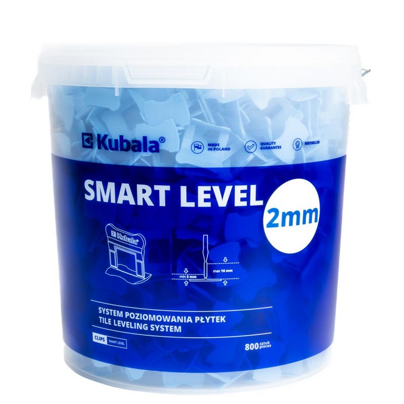 Tile Leveling Clips 2.0mm 800 Pcs + 20l Bucket.