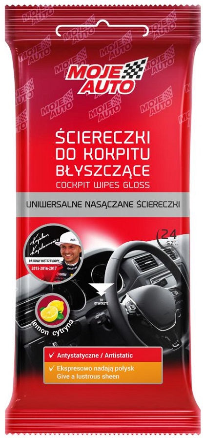 Cockpit Wipes Glossy Lemon 24 бр.