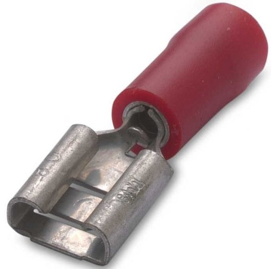 Insulated Sleeve End Red 1.5-6.3/0.8 (25 Pcs) 0.25-1.5mmm2