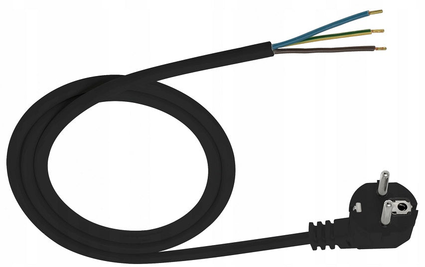 Connecting Cable With Angled Plug 3*1.5 Ohm Żo 5m Black