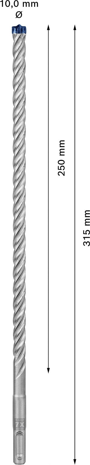 Sds+ 7x Burghiu cu ciocan Expert 10*250/315mm