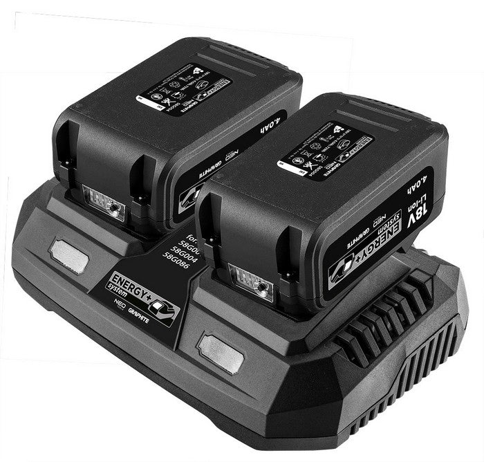 Energy+ Kit 2x 4ah Battery With Double Charger