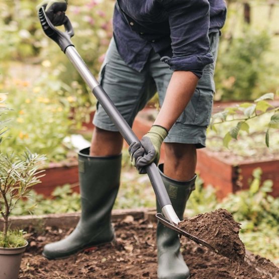 Ergonomisk spade skarp grå