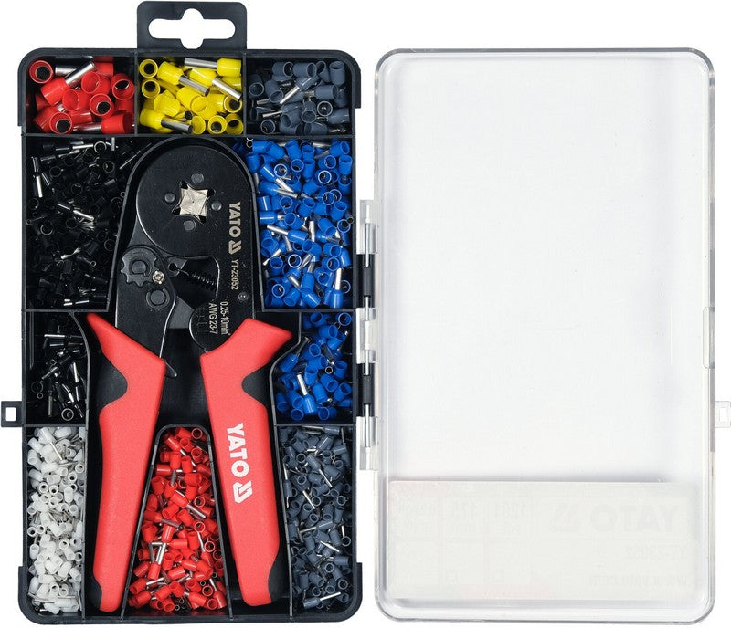 Connector Crimping Pliers 0.25-10mm2 + 1200 Ferrules