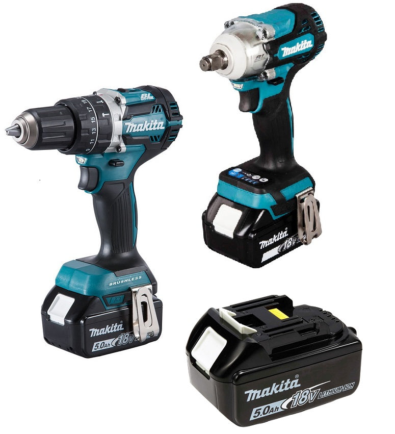 Combo Kit 18v Dtw300+dhp484 3*5.0ah