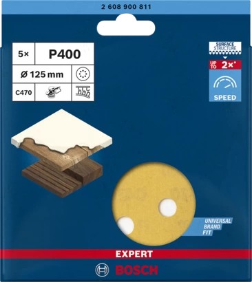 Expert Exc470 D125 G400 Papier abrasif 8otw 5pcs.