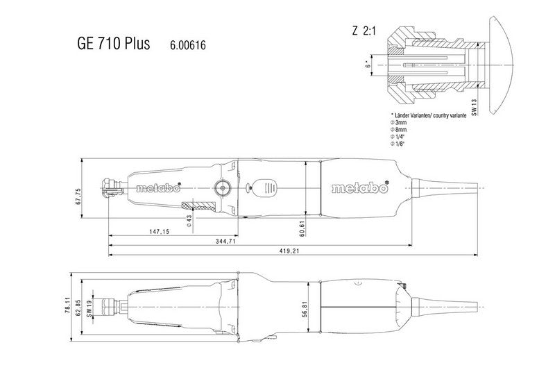 Szlifierka prosta Ge 710 Plus