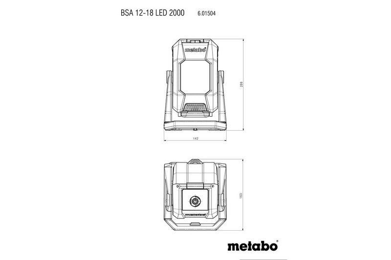 Lampada da cantiere Bsa 12-18 Led 2000