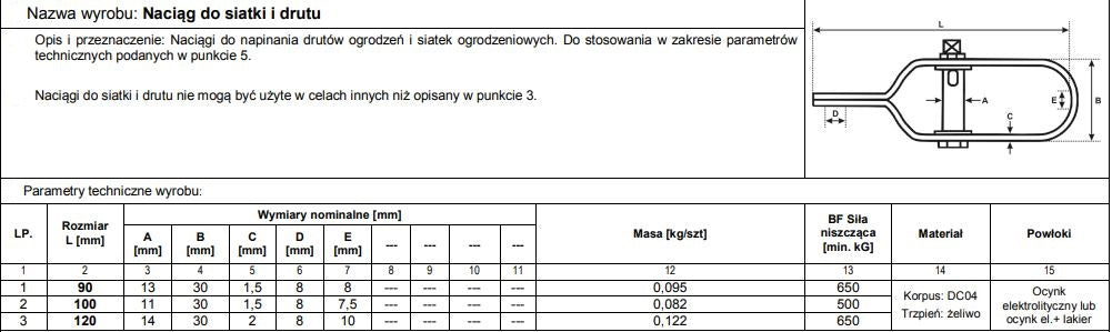 120 мм обтегач за галванизирана мрежа