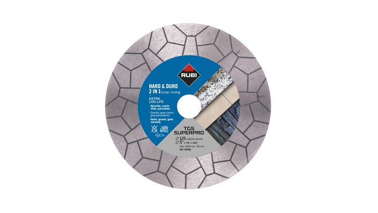 Lame de coupe et de biseautage diamantée Superpro Tgs 125 mm