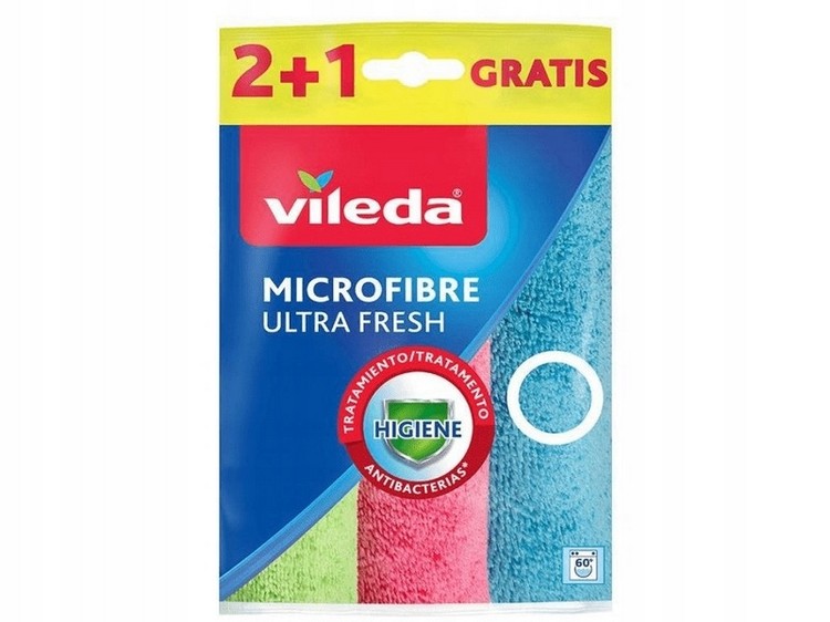 Vileda Mikrofiberklude Ultra Fresh 2+1 Gratis