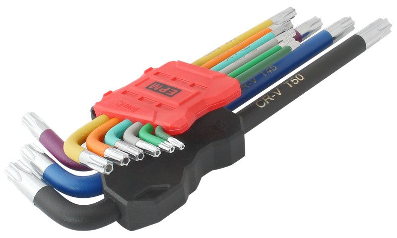 Set Of Torx Red Line Keys 9 Pcs.