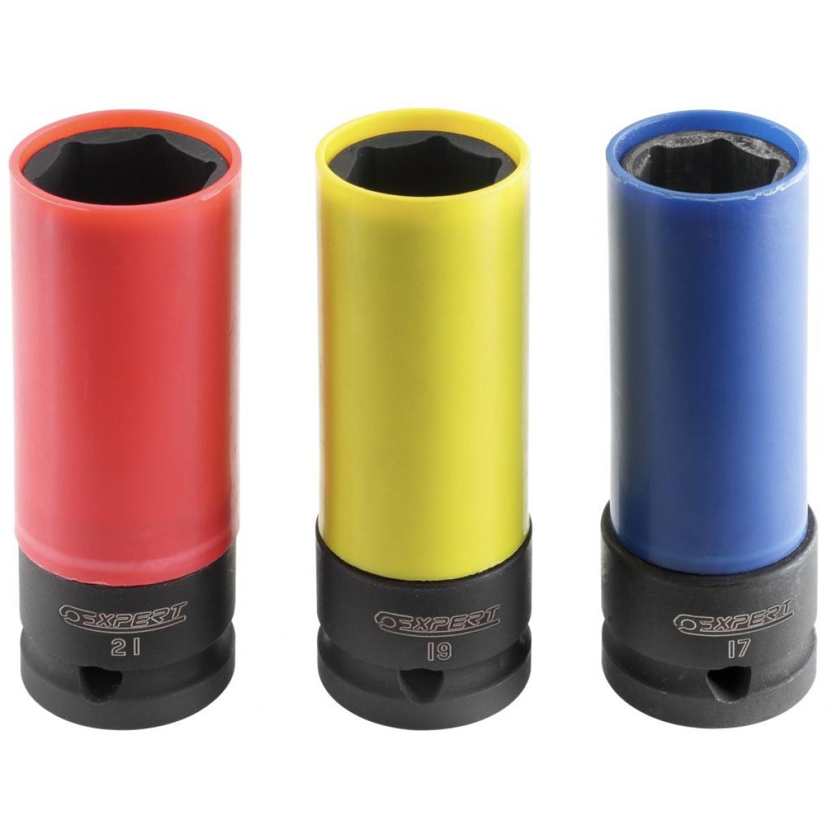 Juego De Vasos Largos 1/2'' Para Llantas De Aluminio 3 Piezas