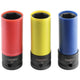 Juego De Vasos Largos 1/2'' Para Llantas De Aluminio 3 Piezas