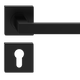 Ergo Black Handle Square Plate For Italian Line Insert