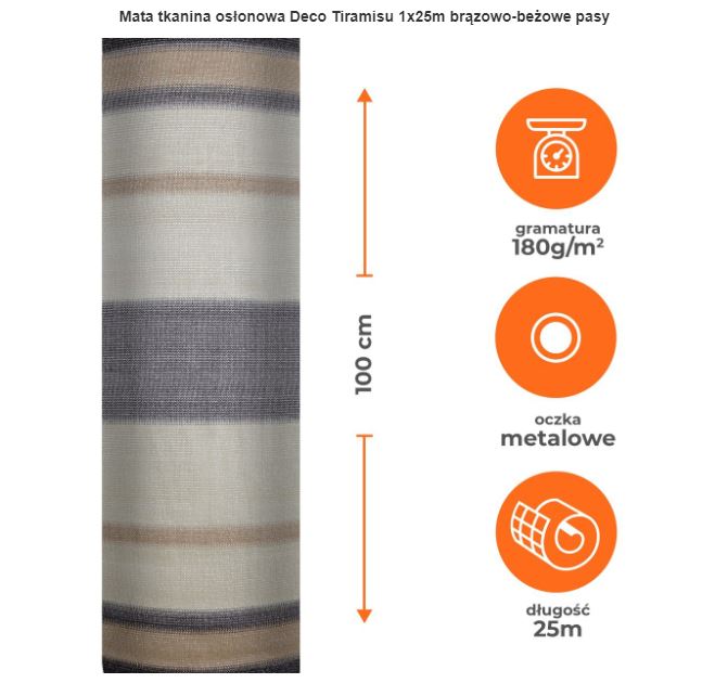 Deco Tiramisu Dækstof 180g/m2 100cm Rulle 25mb