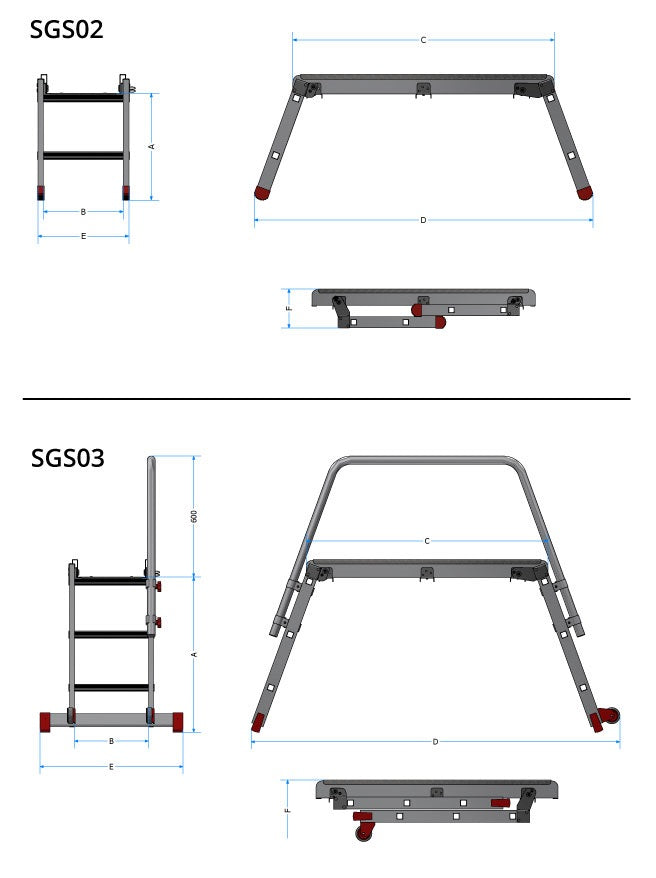 Skládací pracovní plošina Sgs2