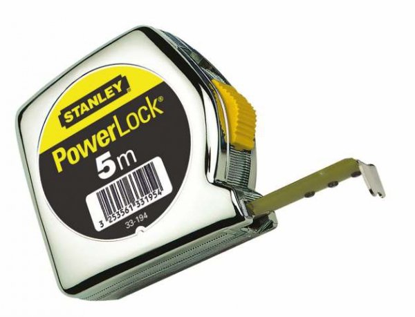 Powerlock Measure Boîtier en plastique chromé 5 m/19 mm [l]