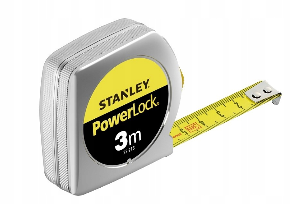 Powerlock Mål Krom plastikhus 3m/12,7mm [l]