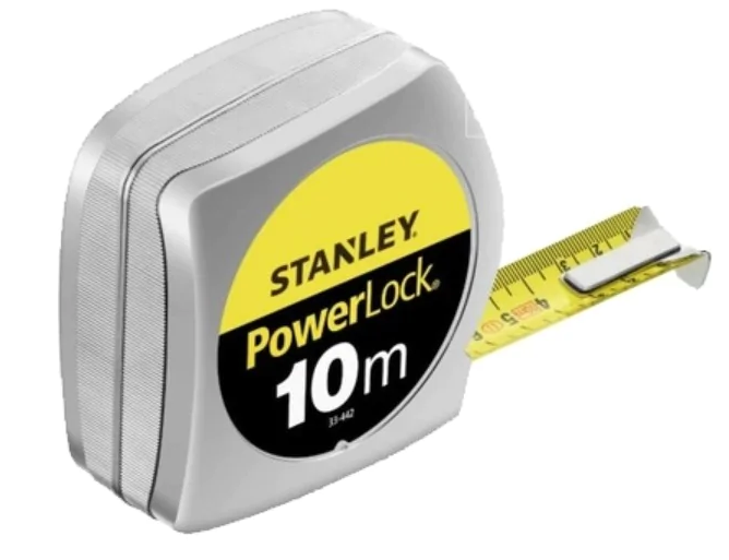Powerlock Measure Chrome Plastic Housing 10m/25mm [l]